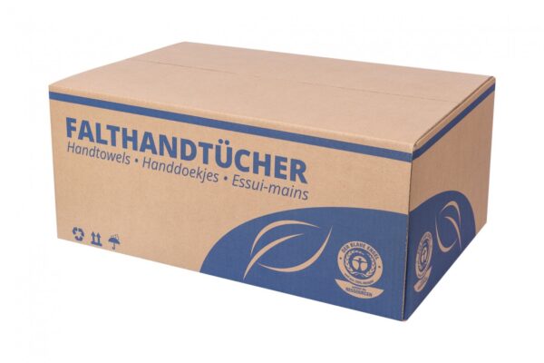 1 Palette Falthandtücher V-Falz natur 1-lagig